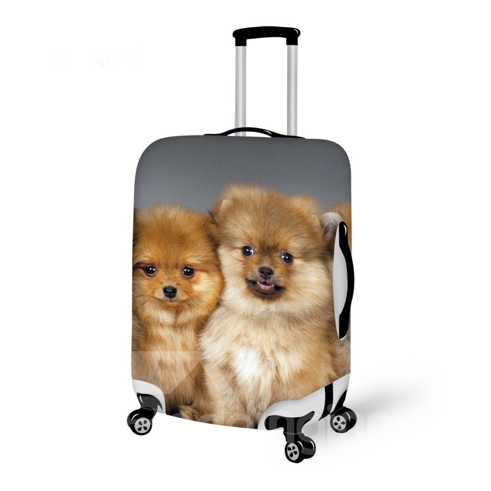 Cute Doggy Pattern 3D Painted Luggage Cover