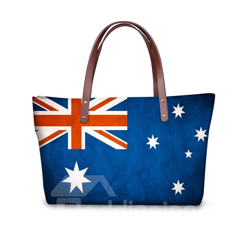UK Flag Pattern Waterproof Sturdy 3D Printed Shoulder HandBags