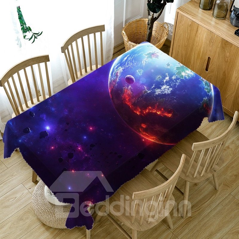 Pollyester Home Use Waterproof Oilproof 3D Tablecloth
