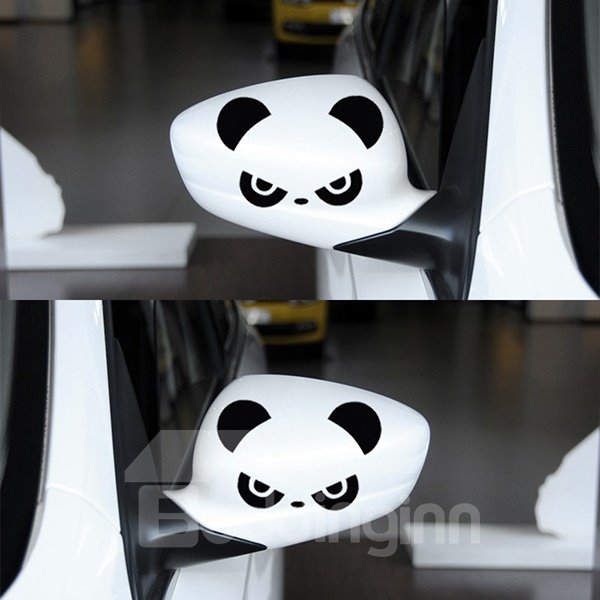The Cute Angry Pandas Car Rear Mirrors Sticker