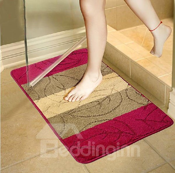 Alfombra de baño moderna y súper cómoda de alta calidad, color rojo