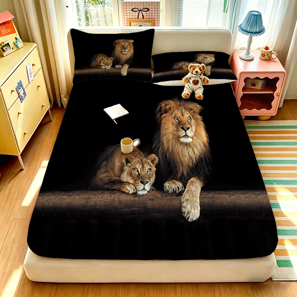 Lion Relaxing Rock African - bedding set