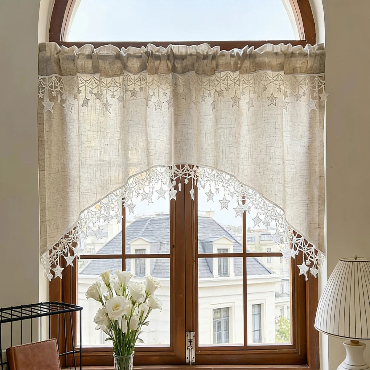 Classical Sheer Curtains Dark - window curtain