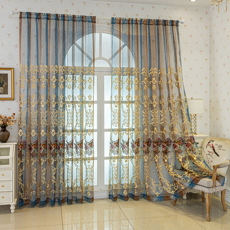 Embroidery Voile Curtains Window - window curtain