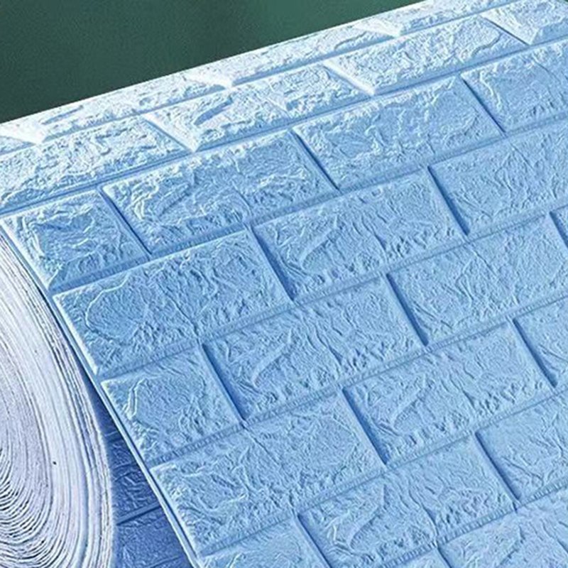 2.2x32ft/Roll 3D Tile Brick Wall Sticker Self-adhesive Waterproof Foam Panel Wallpaper
