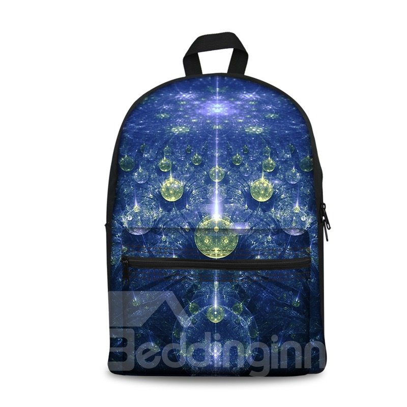 Mochila escolar con patrón azul abstracto de estilo moderno 3D para niños y niñas, bolsa de libros duradera a la moda