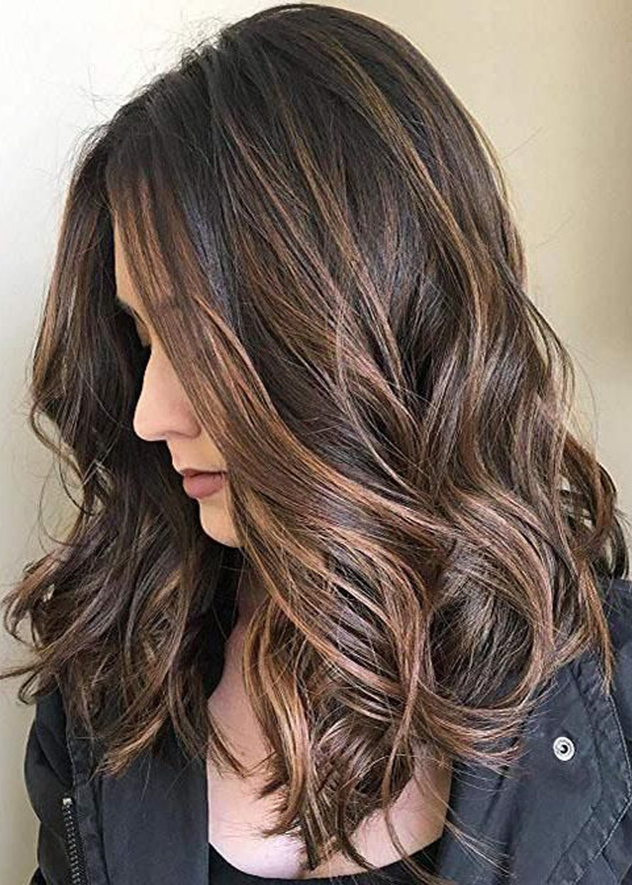 Fashionable Women Long Wavy Synthetic Capless Wigs 22 Inches