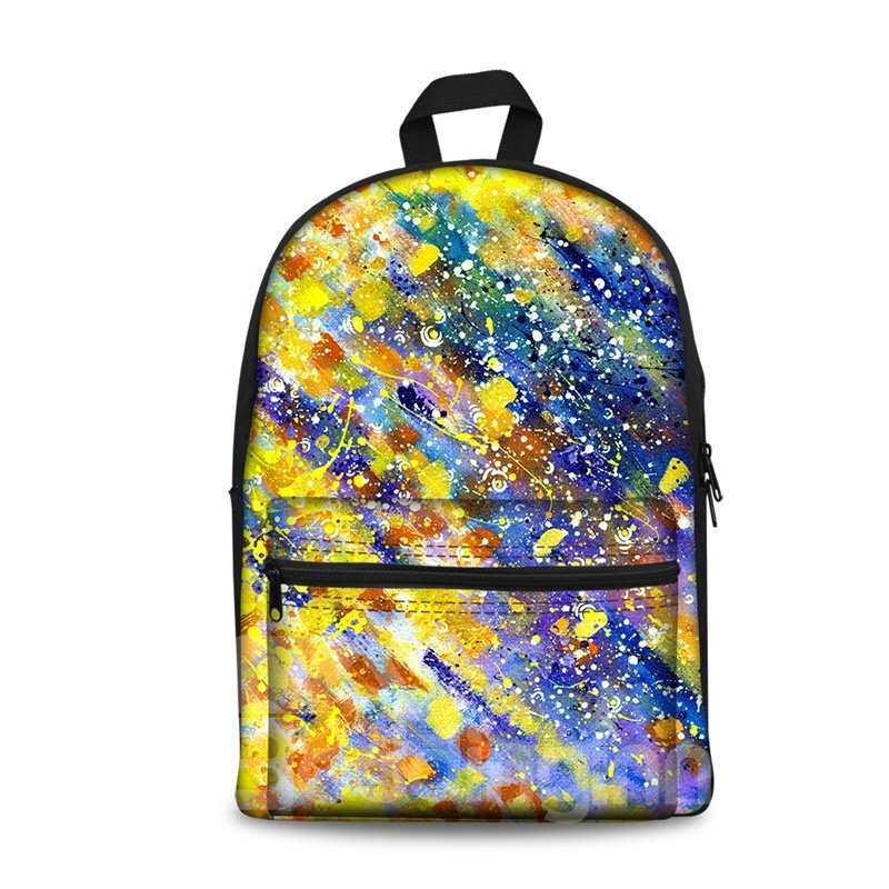 Neue Mode 3D Modern Style Ölgemälde Rucksack Studenten Schule Campus Taschen