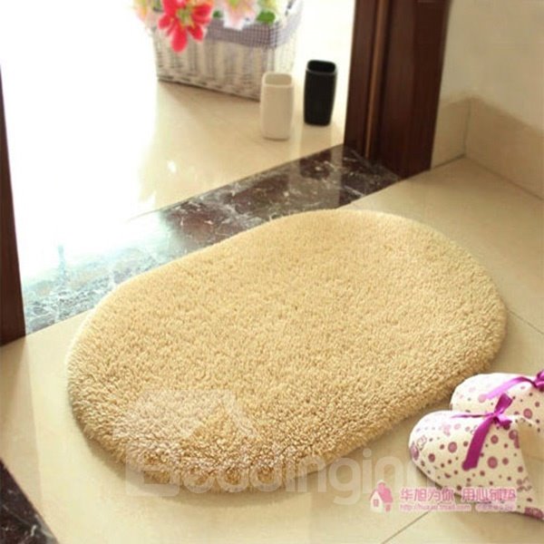 Modern Style Concise Solid Color Ultra-soft Bath Rug