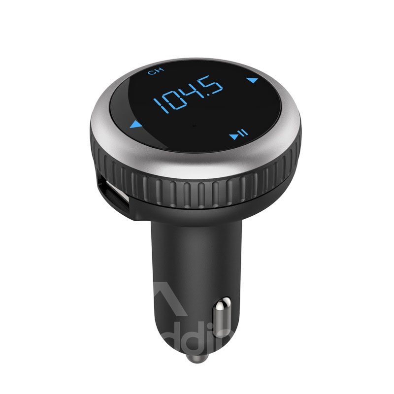 Soporte inteligente para iPhone, Galaxy, HTC y la mayoría de los teléfonos inteligentes con función de carga, manos libres para el automóvil y transmisor FM