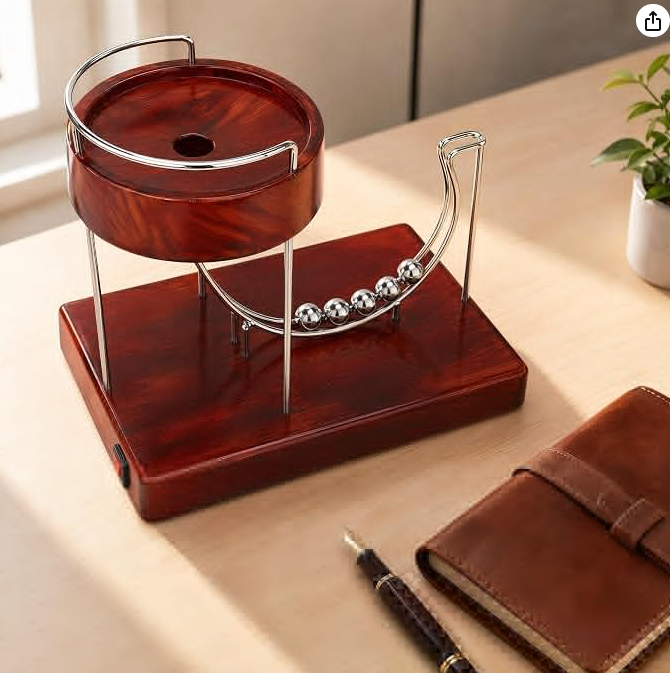 Perpetual Motion Desk Toy,Kinetic Art Perpetual Motion Machine,Non-Stop Rolling Ball Toys