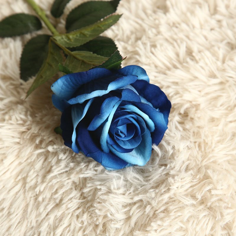 Rose Artificial Silk Fake Flowers Bridal Wedding Bouquet Decoration Home Office Party Decor Arrangements