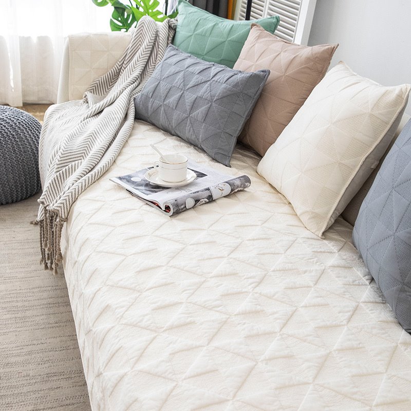 Sofakissen aus Baumwollstoff, Vier-Jahreszeiten-Kissen, rutschfest, schlicht, modern, Baumwolle, universeller Sofabezug