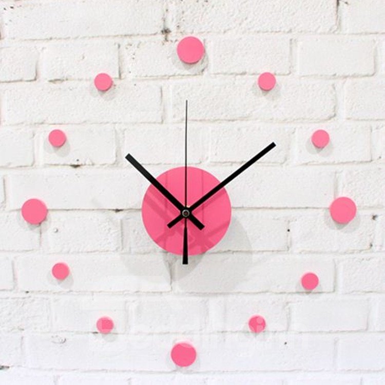 Simple Style DTY Round Dots Wall Clock