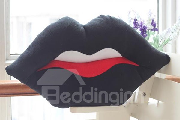 Almohadas de felpa con forma de labios de elección multicolor