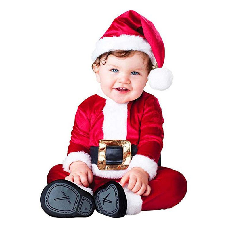 Christmas Baby Jumpsuit Santa Elf Elk Snowman Styling Costume