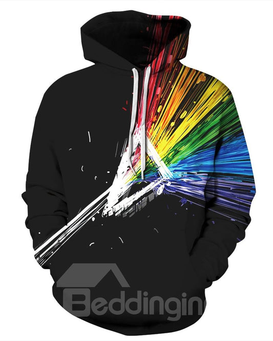 Long Sleeve Abstract Graphics Colorful Pattern 3D Painted Hoodie
