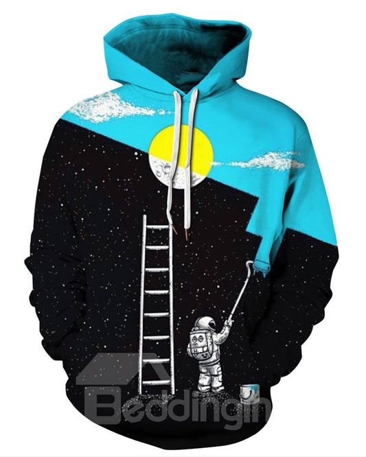 Funny Pattern Lightweight Vivid Color Pullover 3D Painted Hoodie