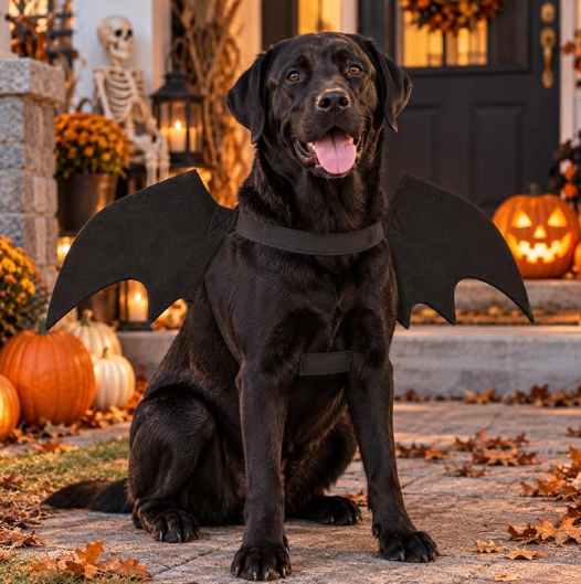 Dog Bat Wings Costume L, Dog Bat Costume for Halloween Cosplay Party