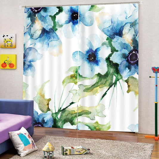 3D Floral Blackout Curtains with Water-Repellent Fabrics and Advanced Color-Fast Technology No Pilling No Fading No off-lining