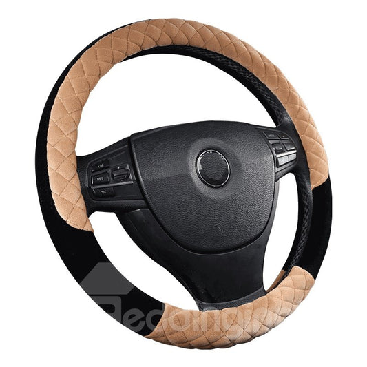 Suede Sense Of Touch Stereo Clipping Steering Wheel Cover