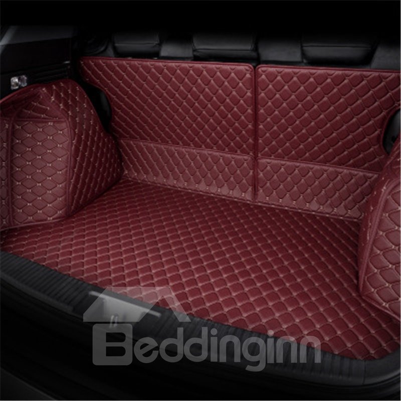 Estera del maletero del coche impermeable de cuero de lujo con forma de diamante para RAV4