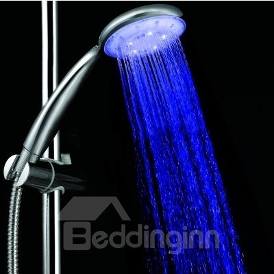 A Grade ABS Chrome Finish Color Changing LED Hanldheld Shower head