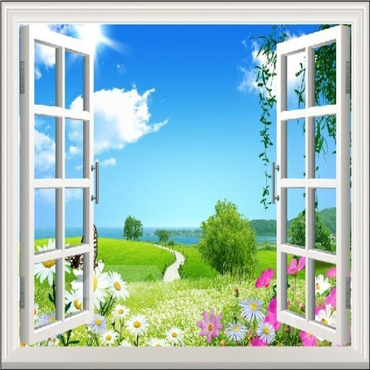 Beautiful Countryside style Flowers and trees Wall Stickers