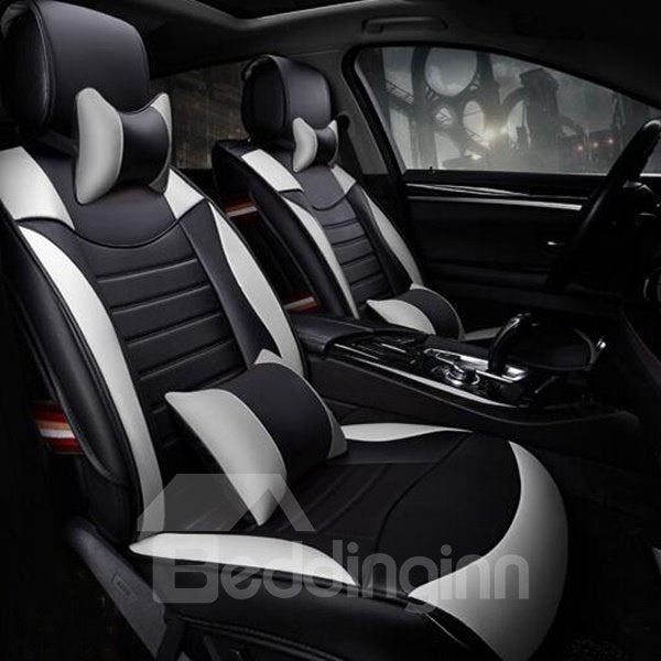 Sports Version Streamlined Contrast Color Design Universal Car Seat Cover Airbag Compatible Universal Fit Most Car Truck Suv