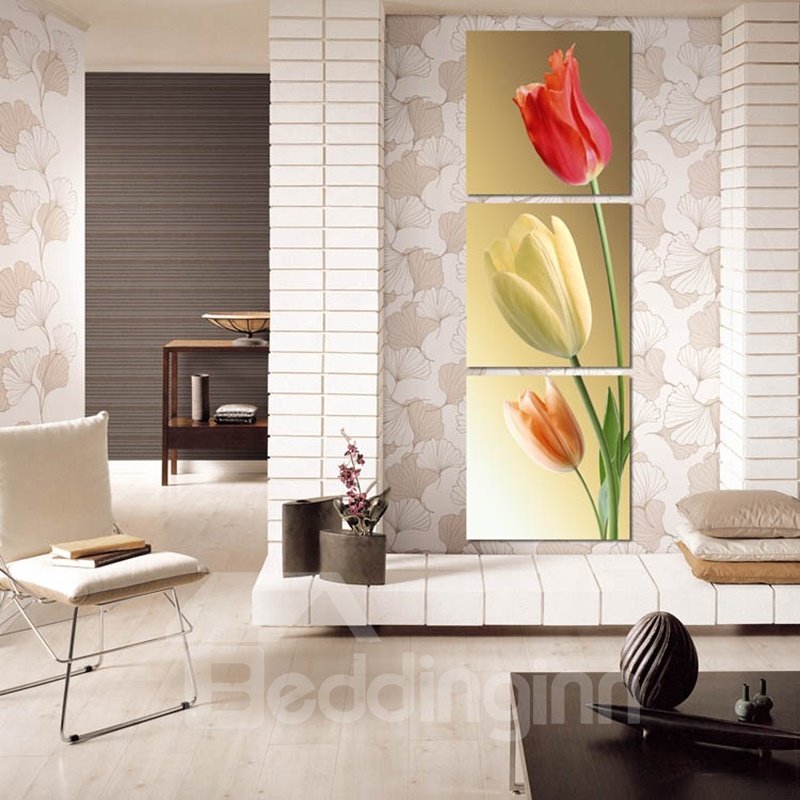 Flowers Elegant Pattern Fabric and Canvas Waterproof Framed Wall Prints