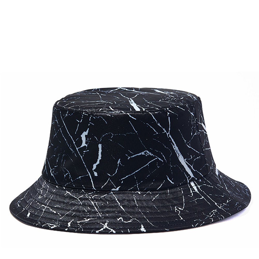 Black Striped Hip Hop Sun Bucket Hat Summer UV Protection Breathable Double-Side-Wear Lightweight Packable Sun Hat Summer Travel Beach Sun Protection Fisherman Hats Outdoor Hiking Visor Caps