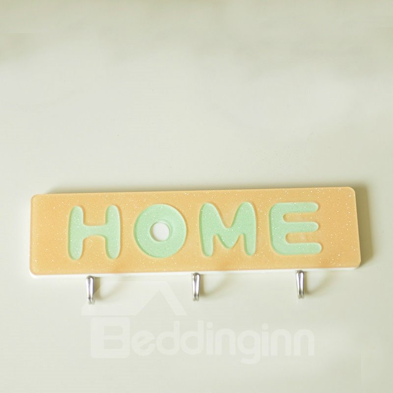 Sweet Home Pattern Acrylic Solid Glue Bathroom Hooks