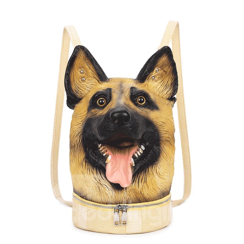Bolso de hombro de la mochila del estudiante de la moda de la forma del perro 3D