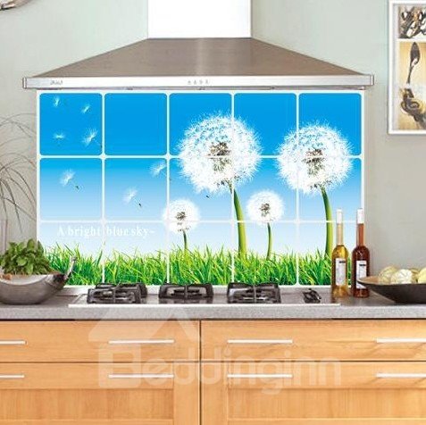 New Arrival Dandelion Anti-Smoke Kitchen Wall Sticker