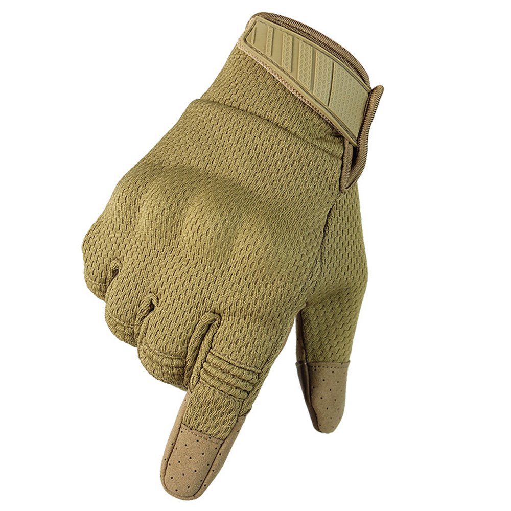 Outdoor Touch Screen Tactical Gloves Motorcycle Racing Riding Anti-slip Breathable Climbing Nylon Material Shield Fall-Proof All-Finger Gloves Protect Hands