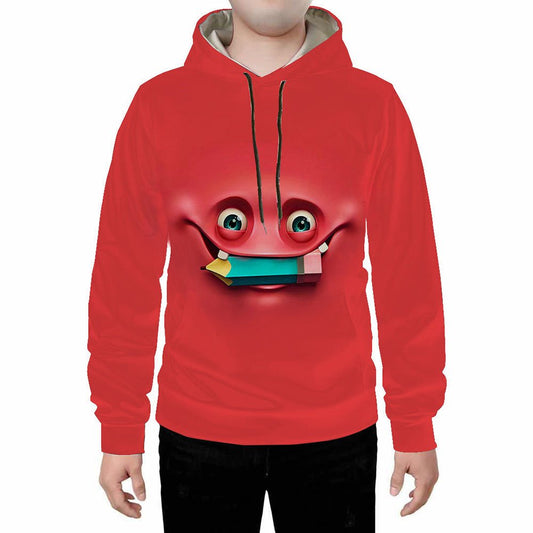 3D Red Creative Cartoon Meme Printed Hoodie Sweatshirts Sweatpants Tracksuits Streetwear Sets Casual Print Spring Fall Winter Men's Outfit