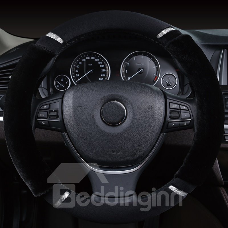 Steering Wheel Cover Anti-skid Wear-resistant Dirt-resistant Durable And Breathable Not Hurt Hands High-Grade Special Design Soft Suede Material Car Steering Wheel Cover