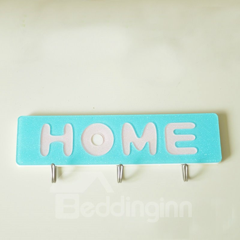 Sweet Home Pattern Acrylic Solid Glue Bathroom Hooks