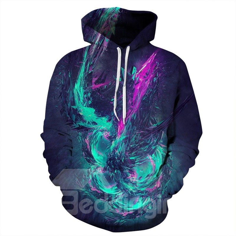 Soft Long Sleeve Personalized Myth Wonderland Fantasy Pattern 3D Painted Hoodie
