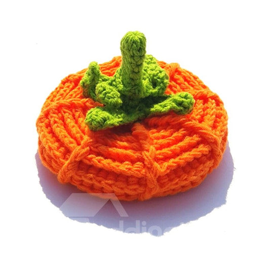 Newborn Unisex Baby Boys Girls Pumpkin Knit Crochet Hats for Halloween