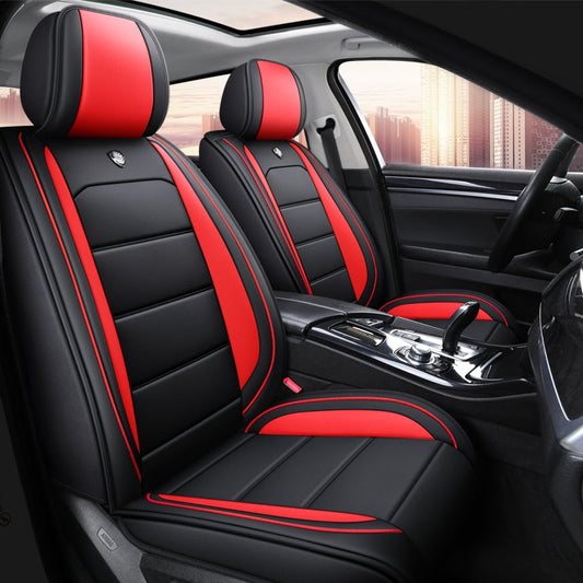 Full Coverage Simple Style 5 Seater Universal Fit Seat Covers High Quality Leather Material Wear Resistant and Durable Vehicle Cushion Cover for Cars SUV Pick-up Truck£¨Ford Mustang and Chevrolet Camaro are Not Suitable£©