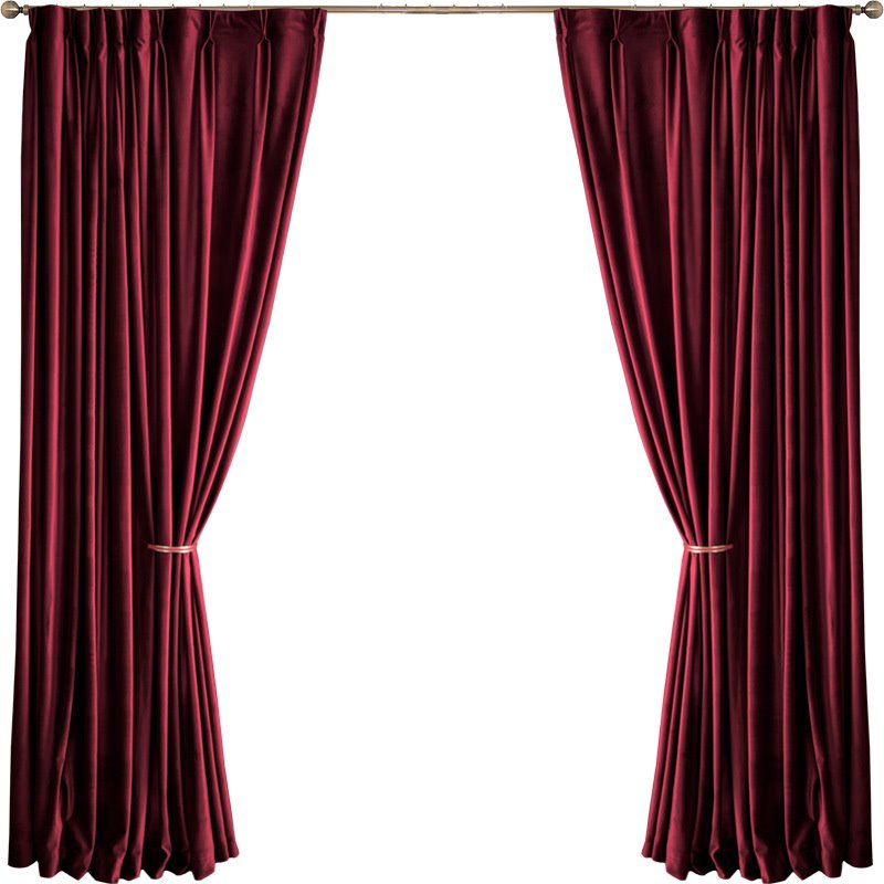 Velvet Window Curtains Plain Red Dark Green Shading Curtains Double Pinch Pleat Blackout Curtains Custom 2 Panels Drapes for Living Room Bedroom Decoration