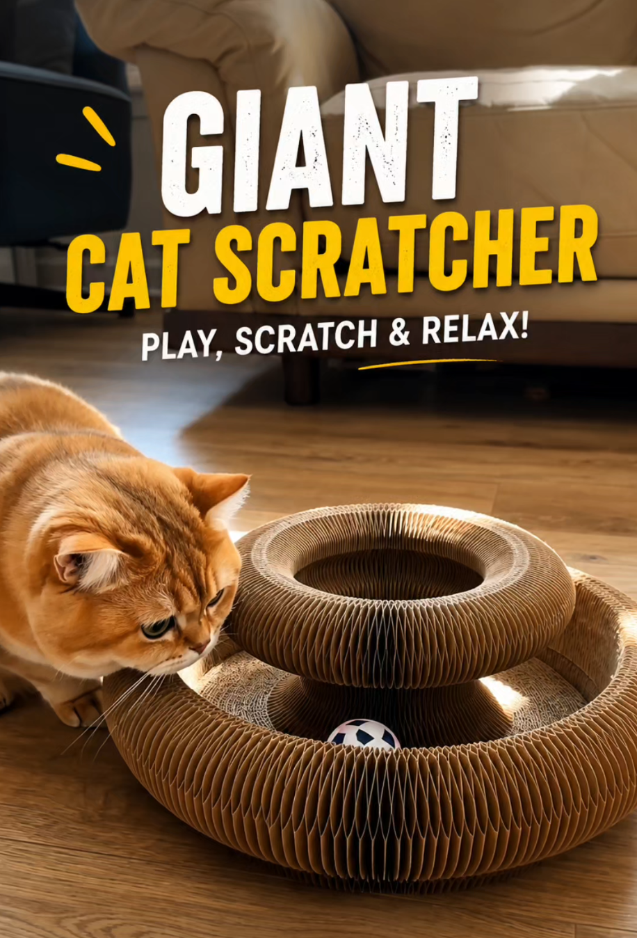 My Cat Keeps Coming Back to This Giant Scratcher