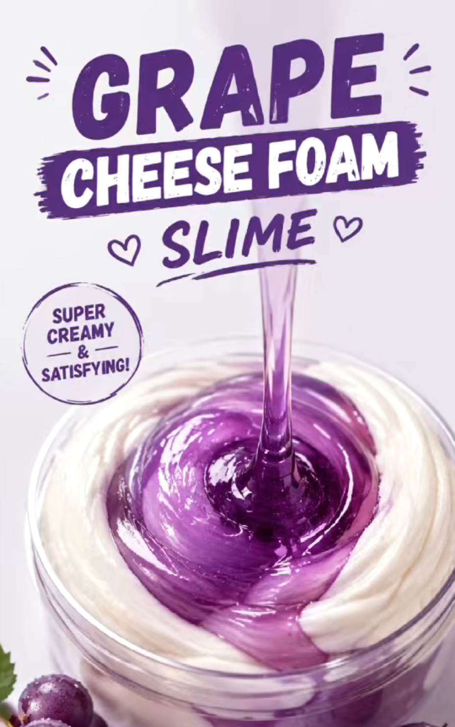 Wait… Cheese Foam Slime Is THIS Satisfying? 🍇💜