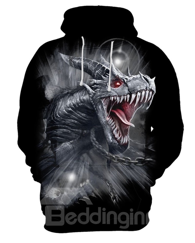 Sudadera con capucha pintada 3D del poliéster ligero del jersey atlético modelo suelto