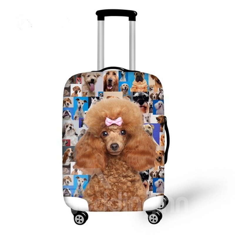 Tipos adorables de cubierta de equipaje pintada en 3D con patrón de perro 