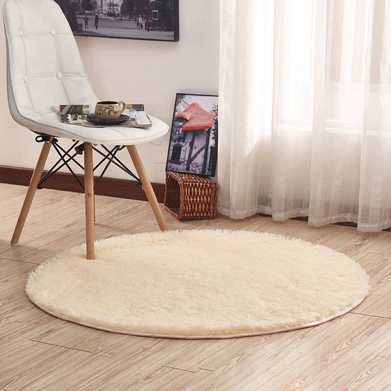 Fluffy Shaggy Large Rugs Anti-Slip Round Soft Carpet Mat Floor Living Room Bedroom Rug