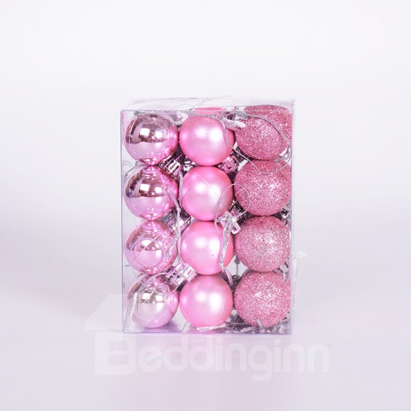 24 Pack 1.2'' Plastic Christmas Decorative Ball