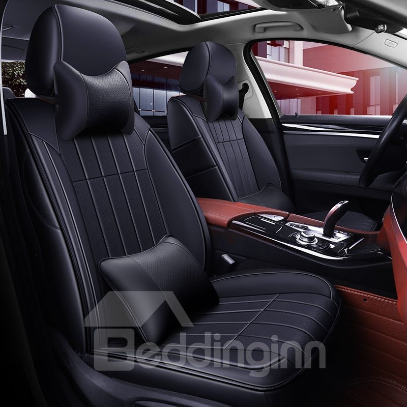 Luxury Plain Pattern Simple Style PU Leather Custom Car Seat Cover