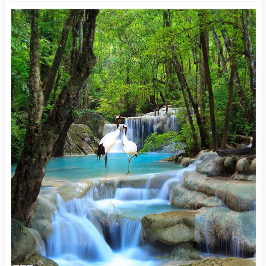 3D-Bodenwandbilder mit natürlicher Landschaft zum Abziehen und Aufkleben, Kunst-Tapete, selbstklebend, große Kinderzimmer-Dekoration